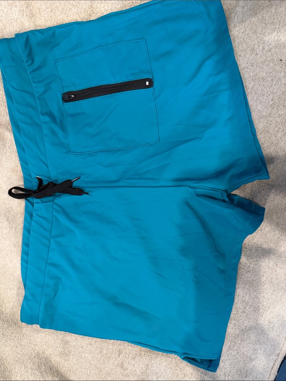 COOFANDY Mens Peacock Blue Swim Trunk Swimwear Shorts, Size 3XL
